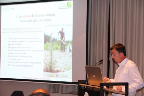 Vincent COLSON, responsable de la Cellule d'Appui à la Petite Forêt Privée, OEWB. Vincent COLSON, responsable de la Cellule d'Appui à la Petite Forêt Privée, OEWB.