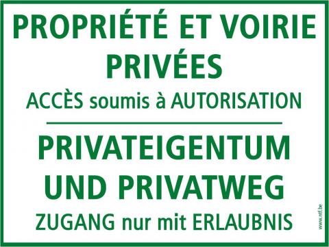 Panneau Propriété privée - accès soumis à autorisation