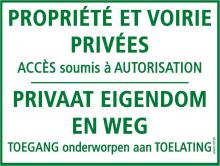 Panneaux propriété privée - accès interdit - NL
