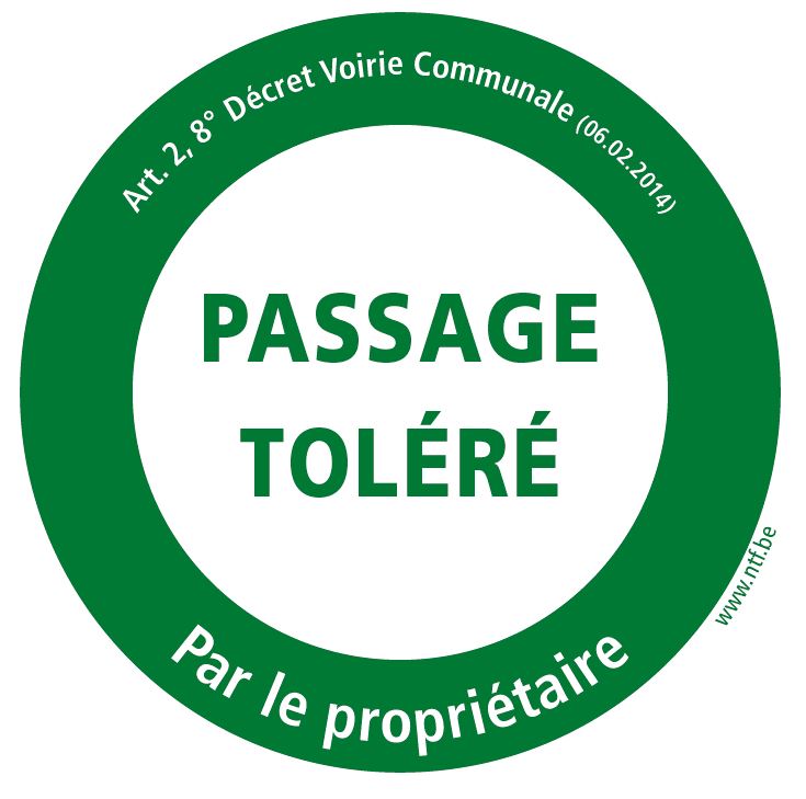 Panneau Passage toléré par le propriétaire